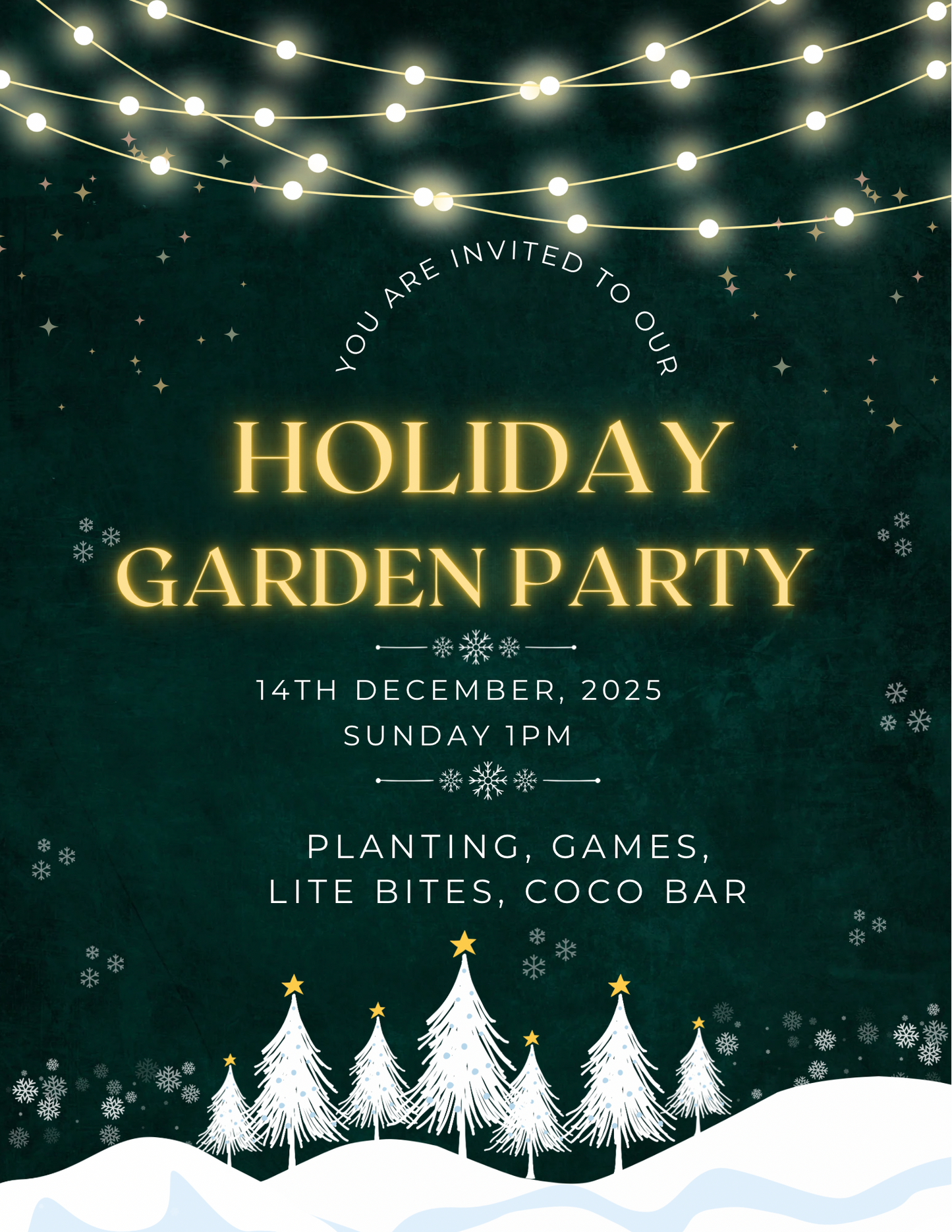 Holiday Garden party