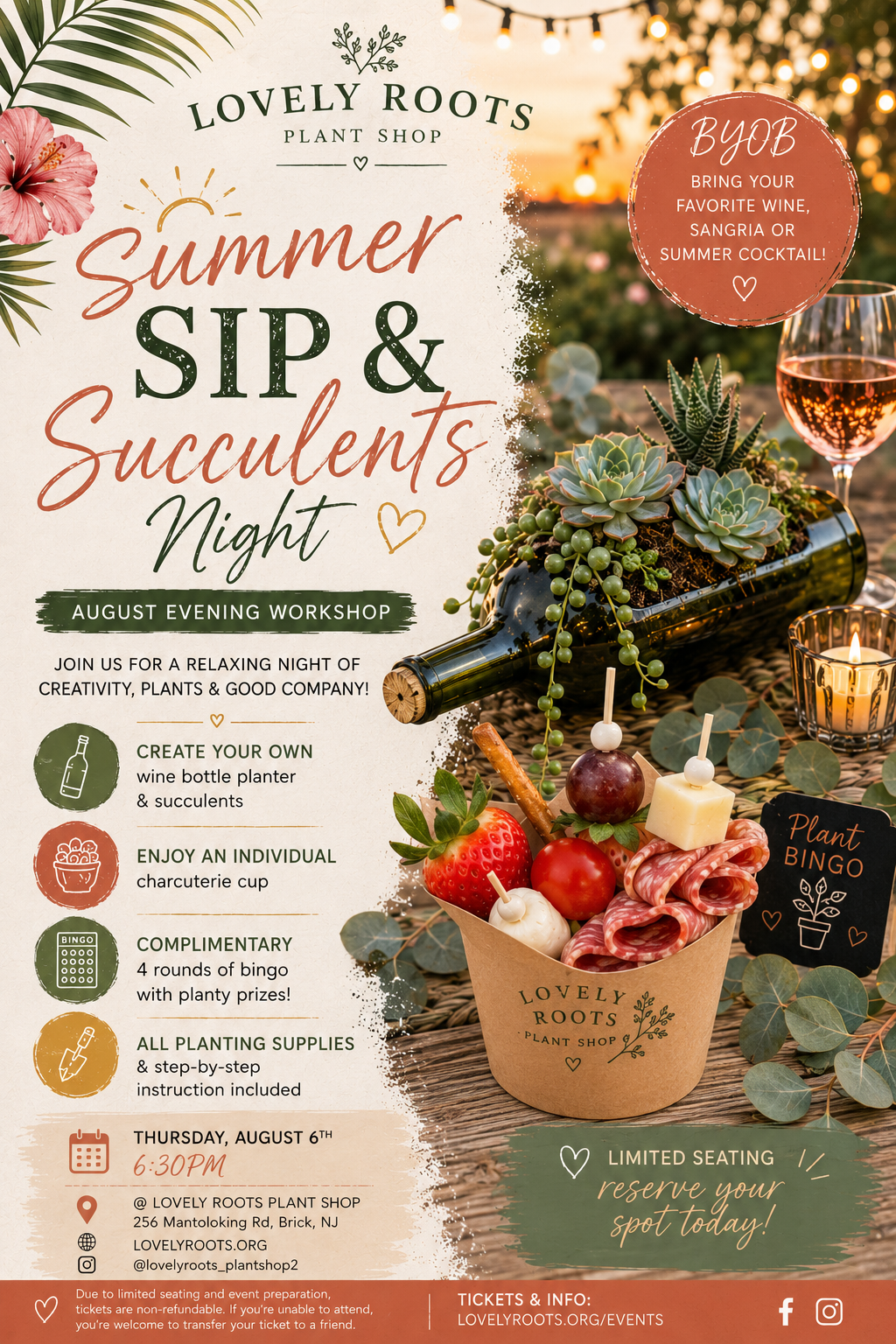 Summer Sip and Succulents Night